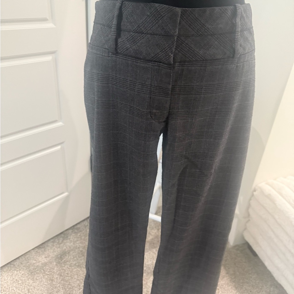 Maurices Black and Gray Checkered Trousers